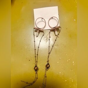 Elegant Gold Free People Dangle Earrings